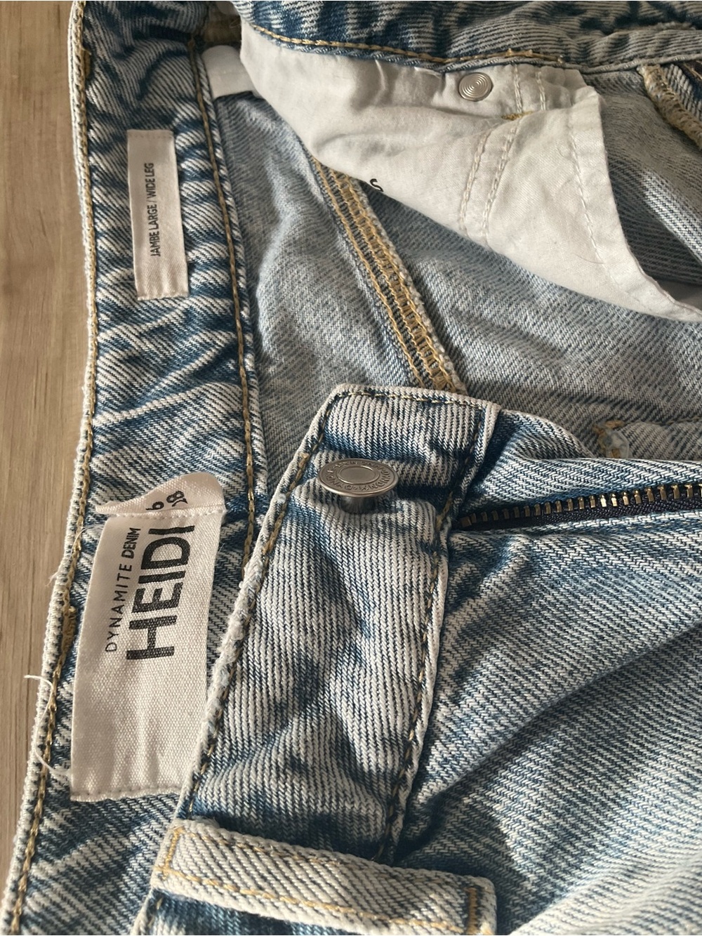 Dynamite Heidi Light Blue Washed wide leg Women's Jeans